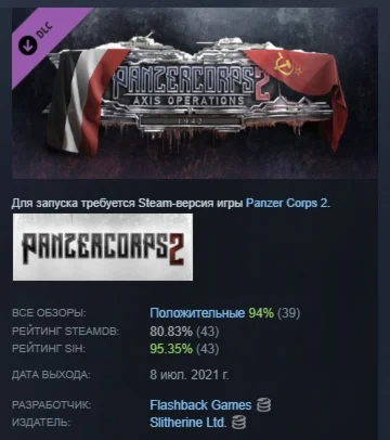 Panzer Corps 2: Axis Operations - 1942 DLC STEAM РОССИЯ