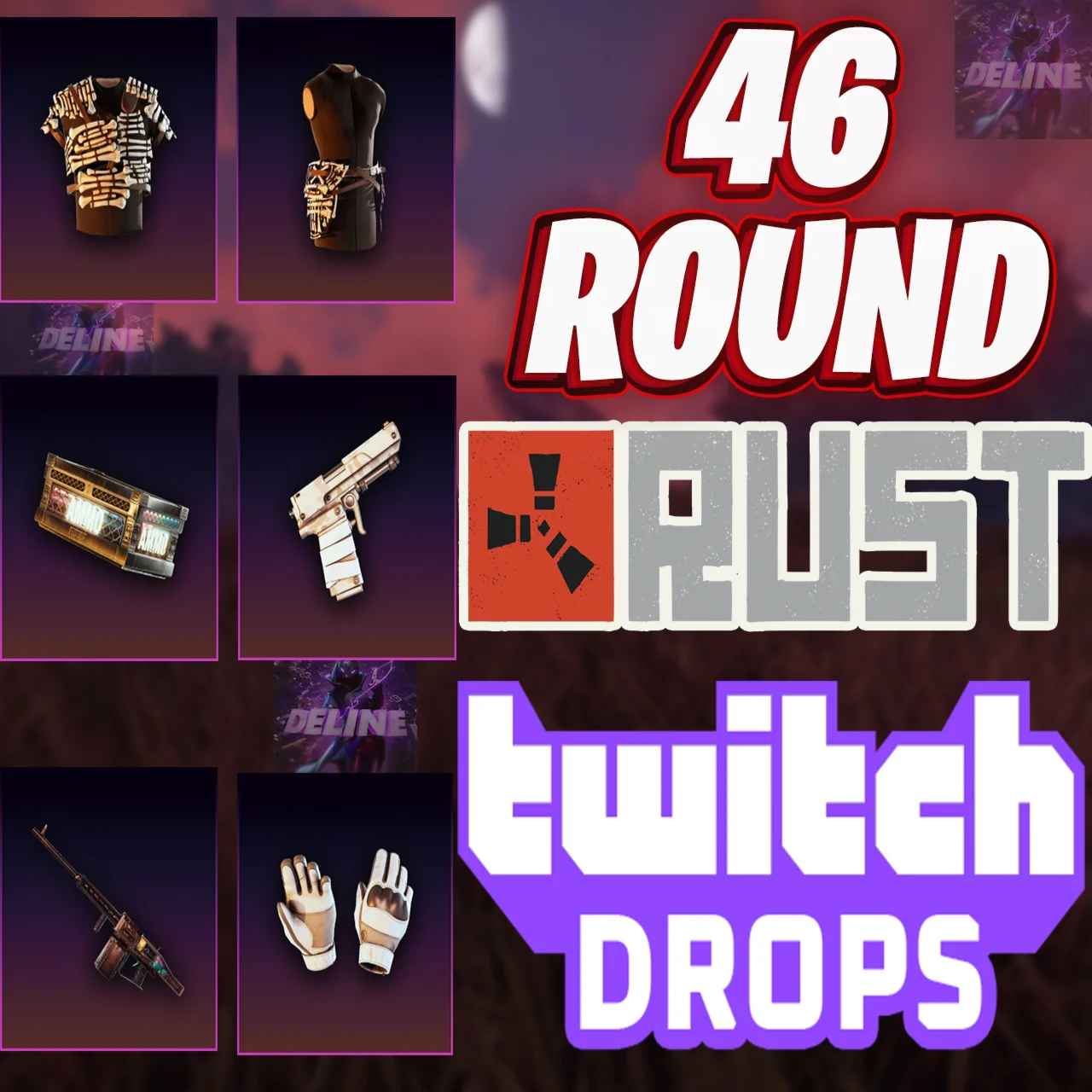 RUST TWITCH DROPS ✅ 46 РАУНД АВТОВЫДАЧА ✨ 6/6 СКИН