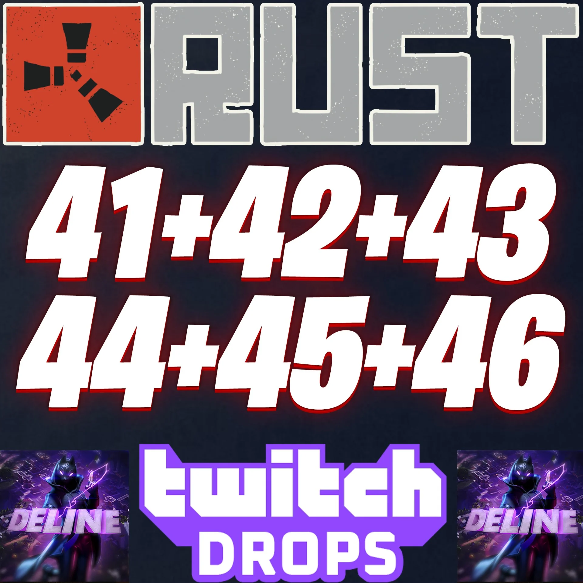 RUST TWITCH DROPS ✅ 41+42+43+44+45+46 РАУНД (70 СКИНОВ)