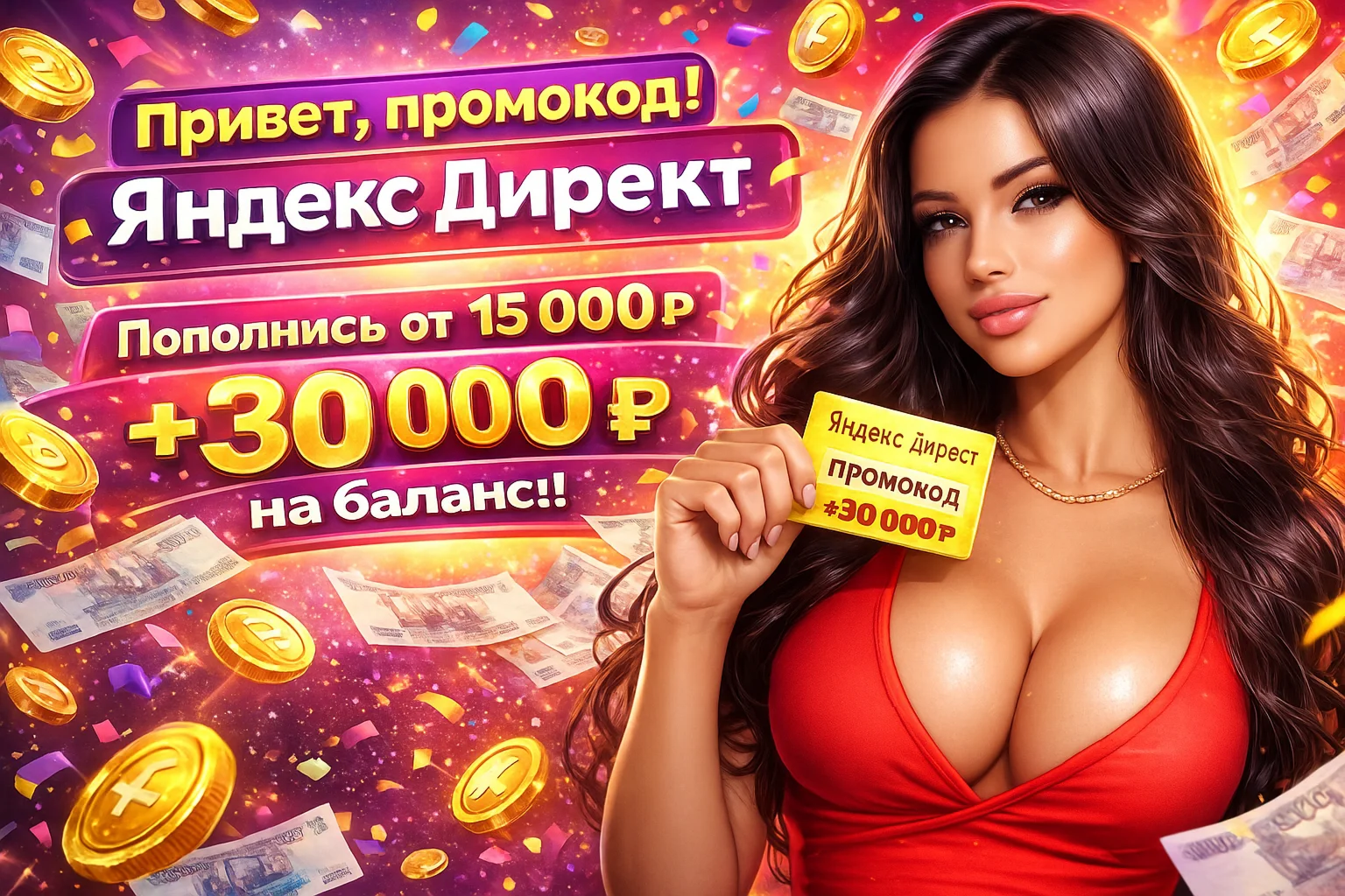 Промокод Яндекс Директ/Бизнес +30 000 ₽