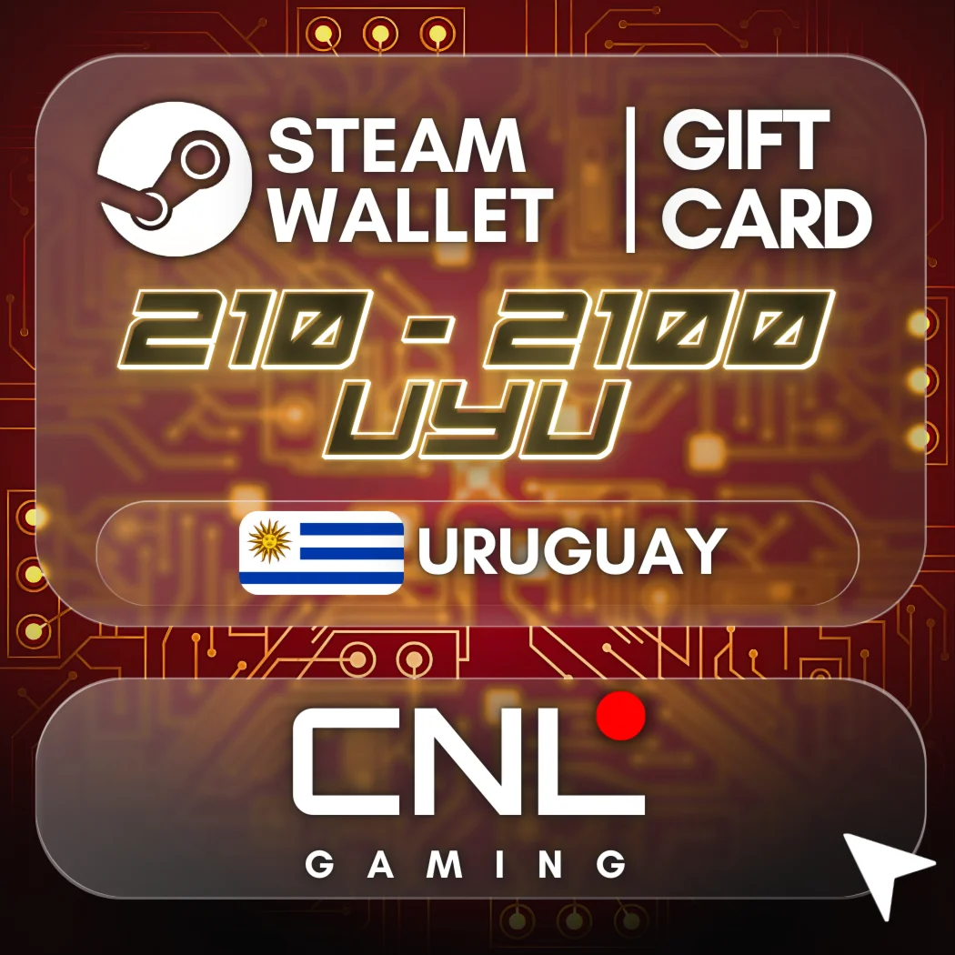 Steam Wallet Uruguay 210  - 2100 UYU ( Gift Card)