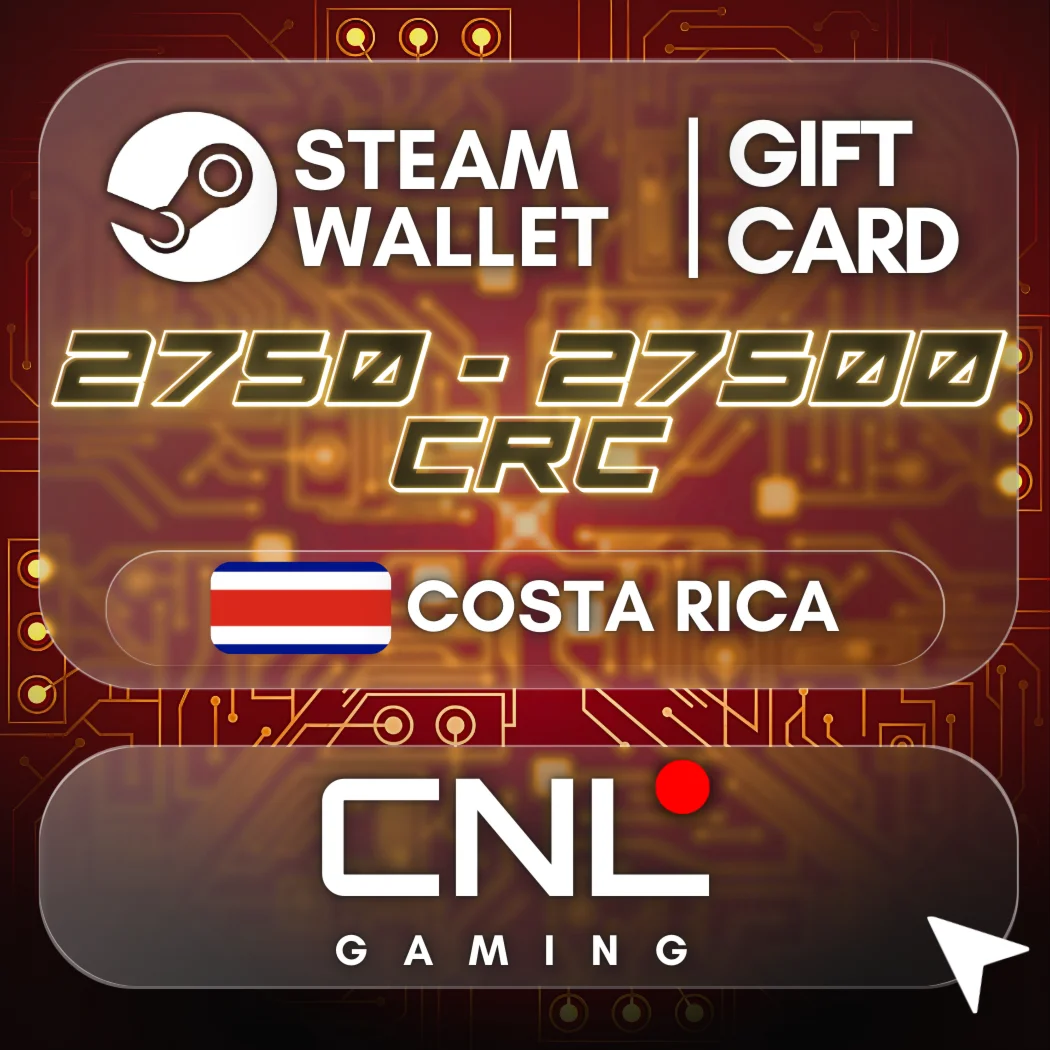 Steam Wallet Costa Rica 2750 - 27500 CRC (Gift Card)