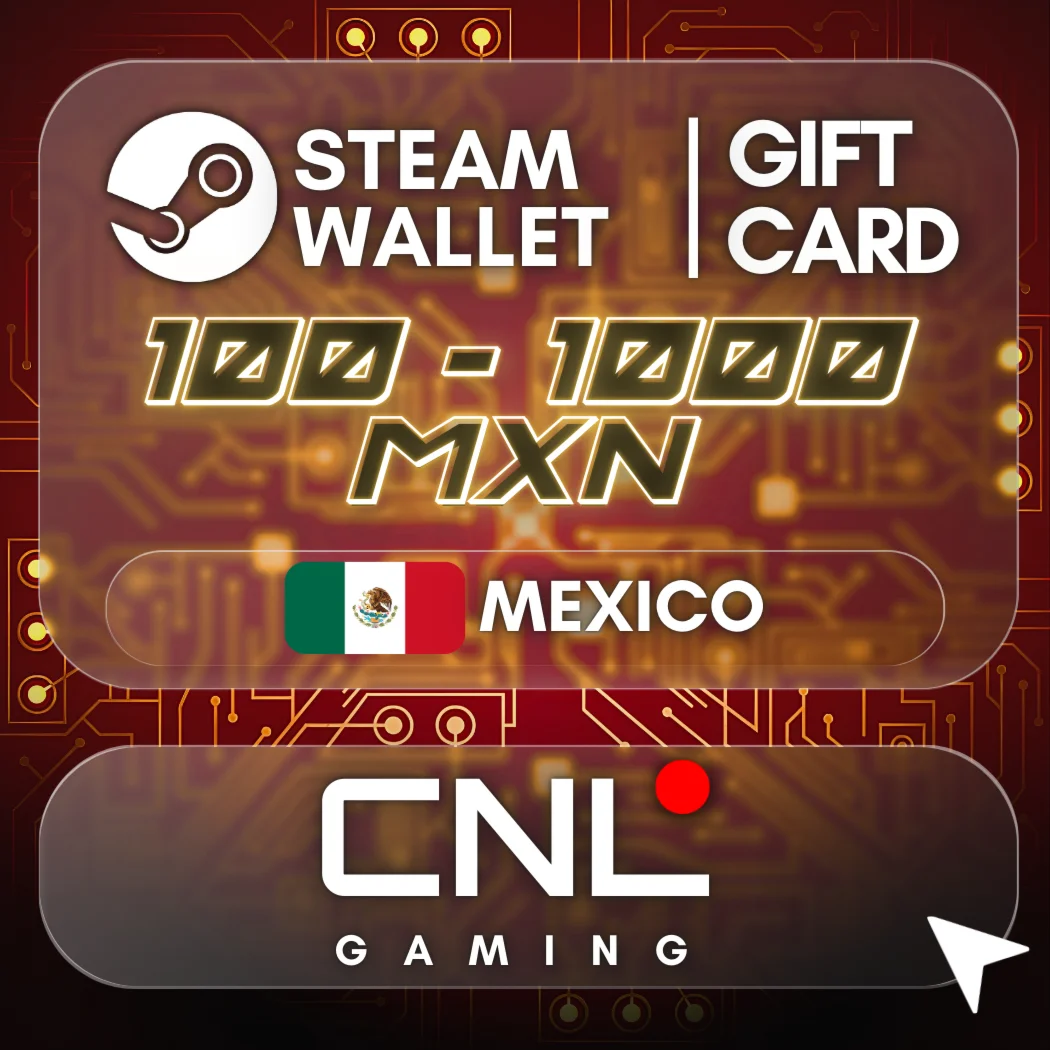 Steam Wallet Mexico 100 - 1000 MXN (Gift Card)