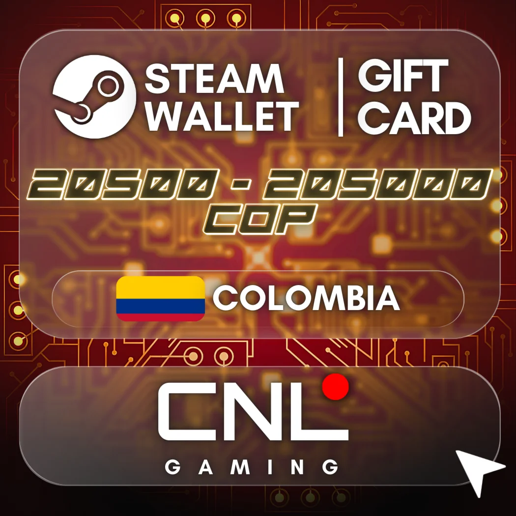 Steam Wallet Colombia 20500 - 205000 COP (Gift Card)