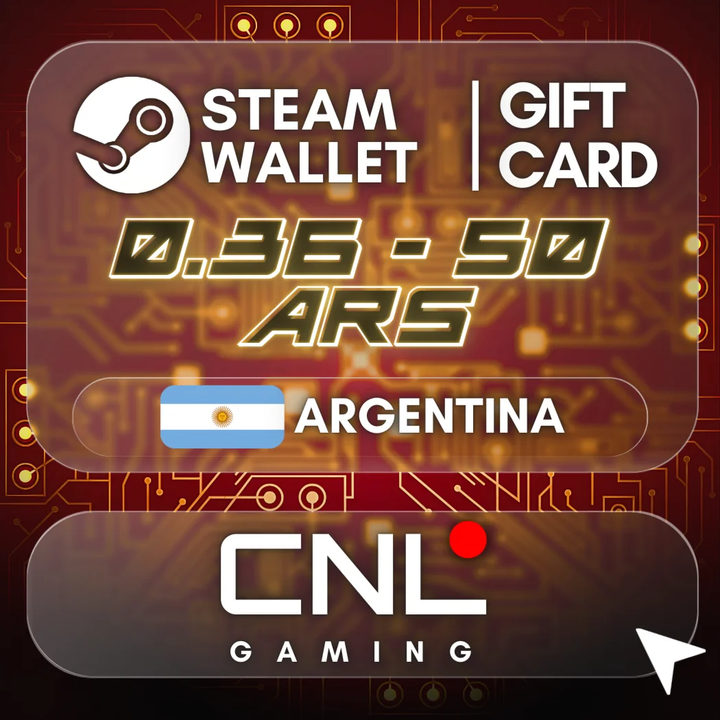 Steam Wallet Argentina 0.36 - 50 USD (Gift Card)