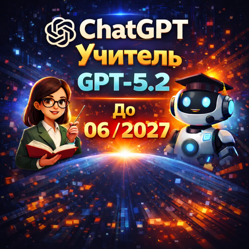 ChatGPT 5.2 Team-Plus 1M / Teacher до июня 2027 года