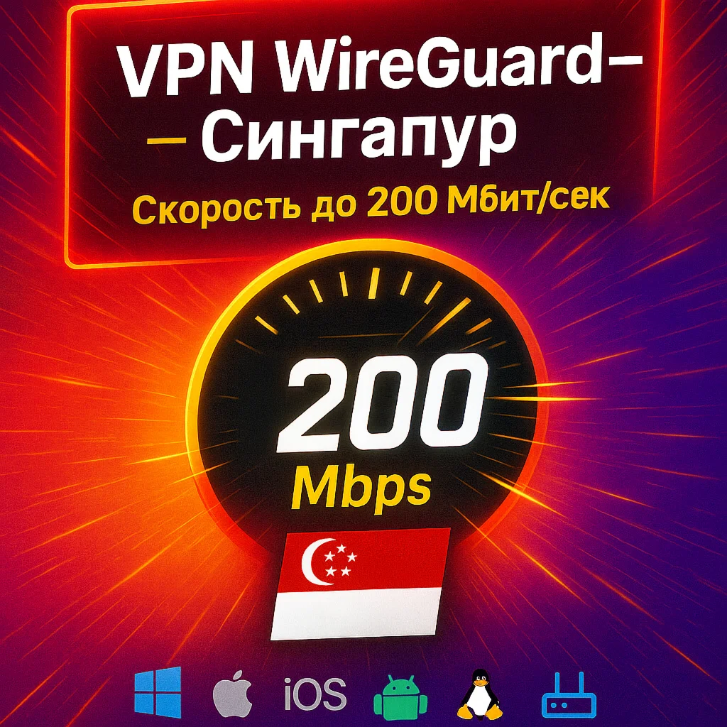 WireGuard VPN Singapore | Auto Delivery | From 7 days