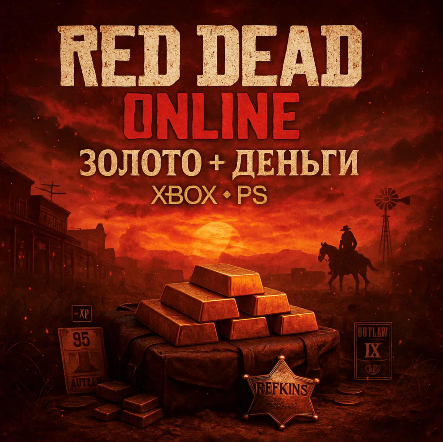 RED DEAD ONLINE ЗОЛОТО + ДЕНЬГИ | XBOX PS 4/5 | СБП 0%