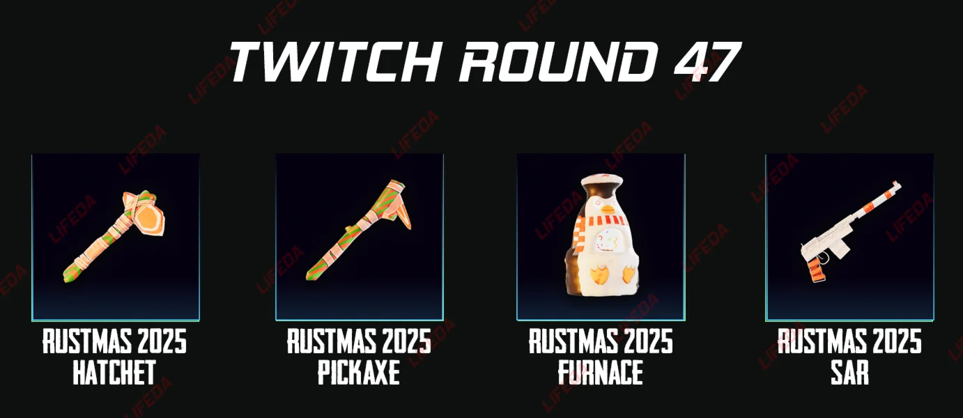 RUST ITEM【TWITCH DROPS】Round 42+43+44+45+46+47|68 SKINS