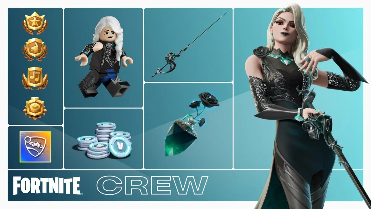 FORTNITE CREW 1 MONTH⭐+ 1000 V-BUCKS+🎁 ALL PLATFORMES