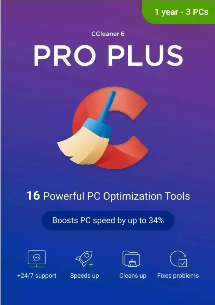 Ccleaner professional plus Key 2025 1 year 1 Devices
