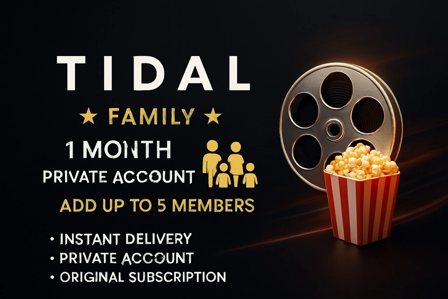 🎵🔥Семейный⭐ аккаунт Tidal на 1⭐ месяц (приватный)💥💯