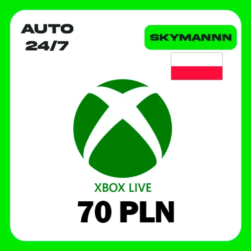 XBOX LIVE 70 PLN ПОЛЬША КАРТА ПОПОЛНЕНИЯ АВТО 24/7
