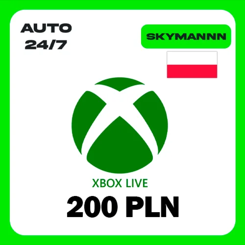 XBOX LIVE 200 PLN ПОЛЬША КАРТА ПОПОЛНЕНИЯ АВТО 24/7