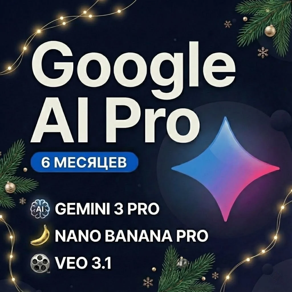Google AI Pro 6 месяцев |Gemini 3|Nano Banana Pro|Veo 3
