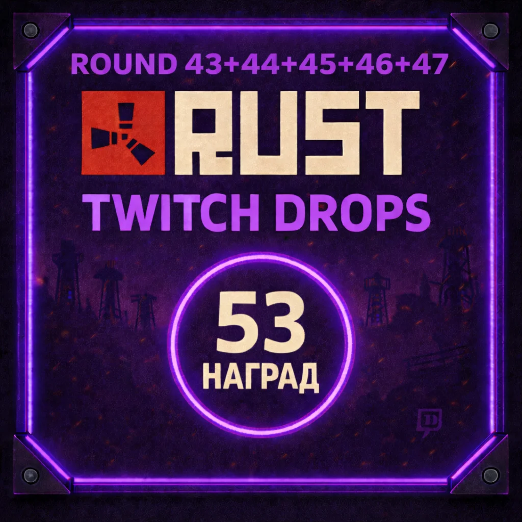 RUST | ТВИЧ ДРОПС | 43+44+45+46+47 РАУНД | 53 СКИНА