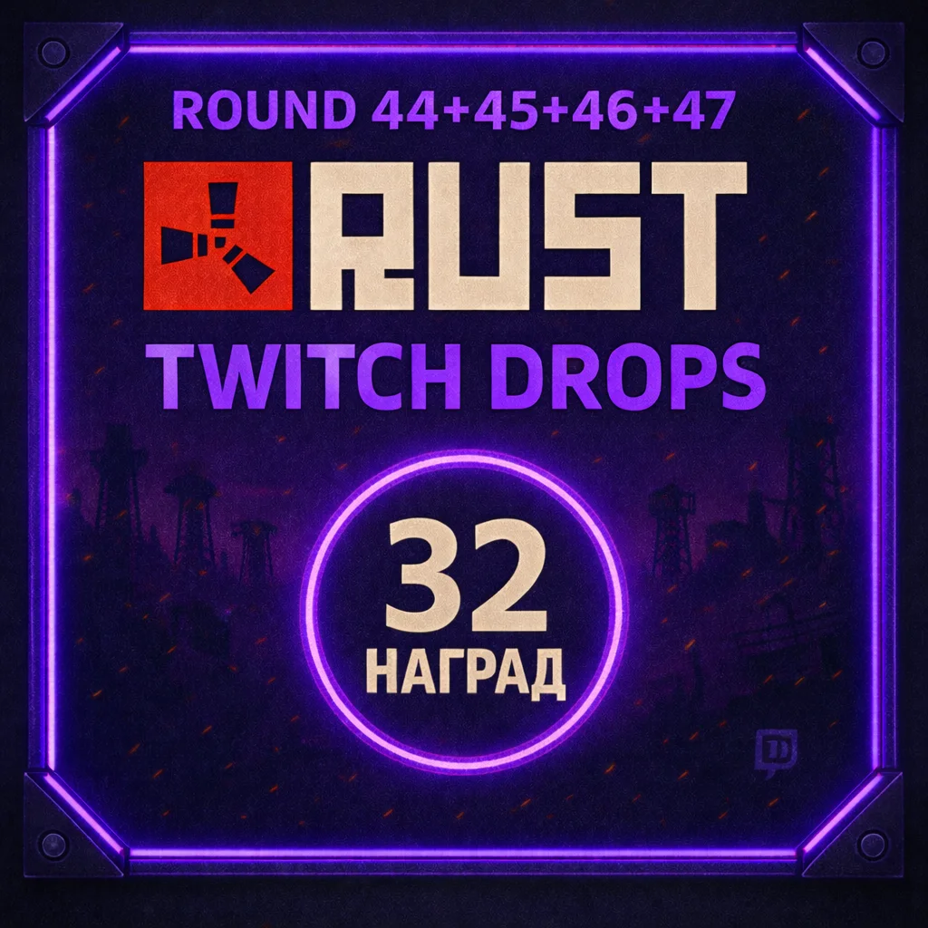 RUST | ТВИЧ ДРОПС | 44+45+46+47 РАУНД | 32 СКИНА
