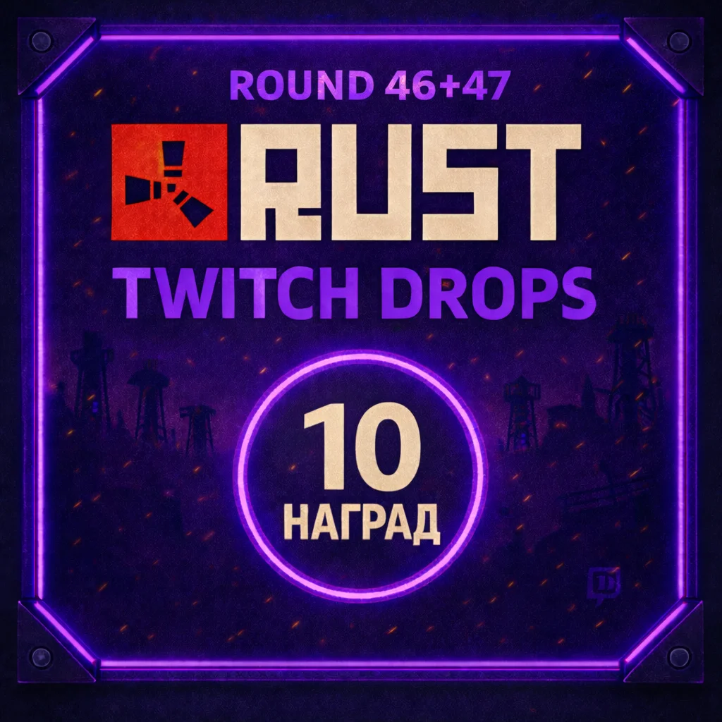 RUST | ТВИЧ ДРОПС | 46+47 РАУНД | 10 СКИНОВ