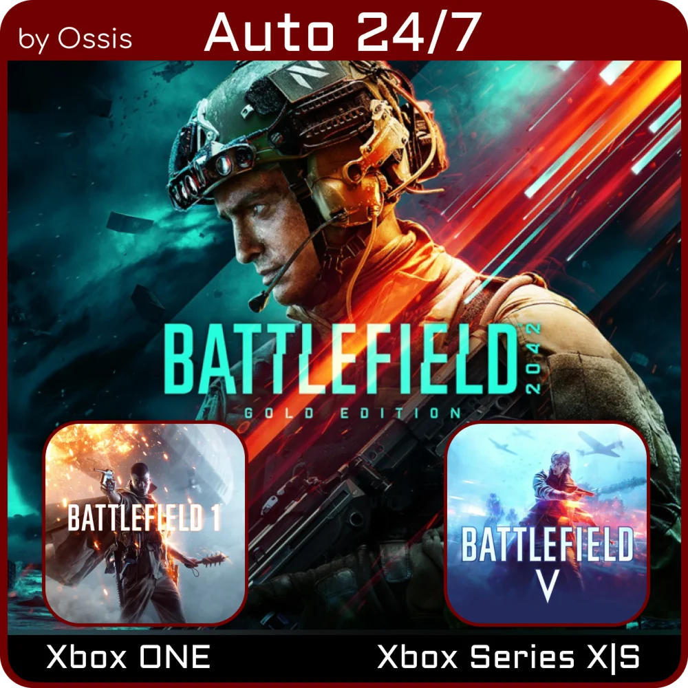 XBOX 24/7 BATTLEFIELD 2042 GOLD BATTLEFIELD 1 BATTLEFIE
