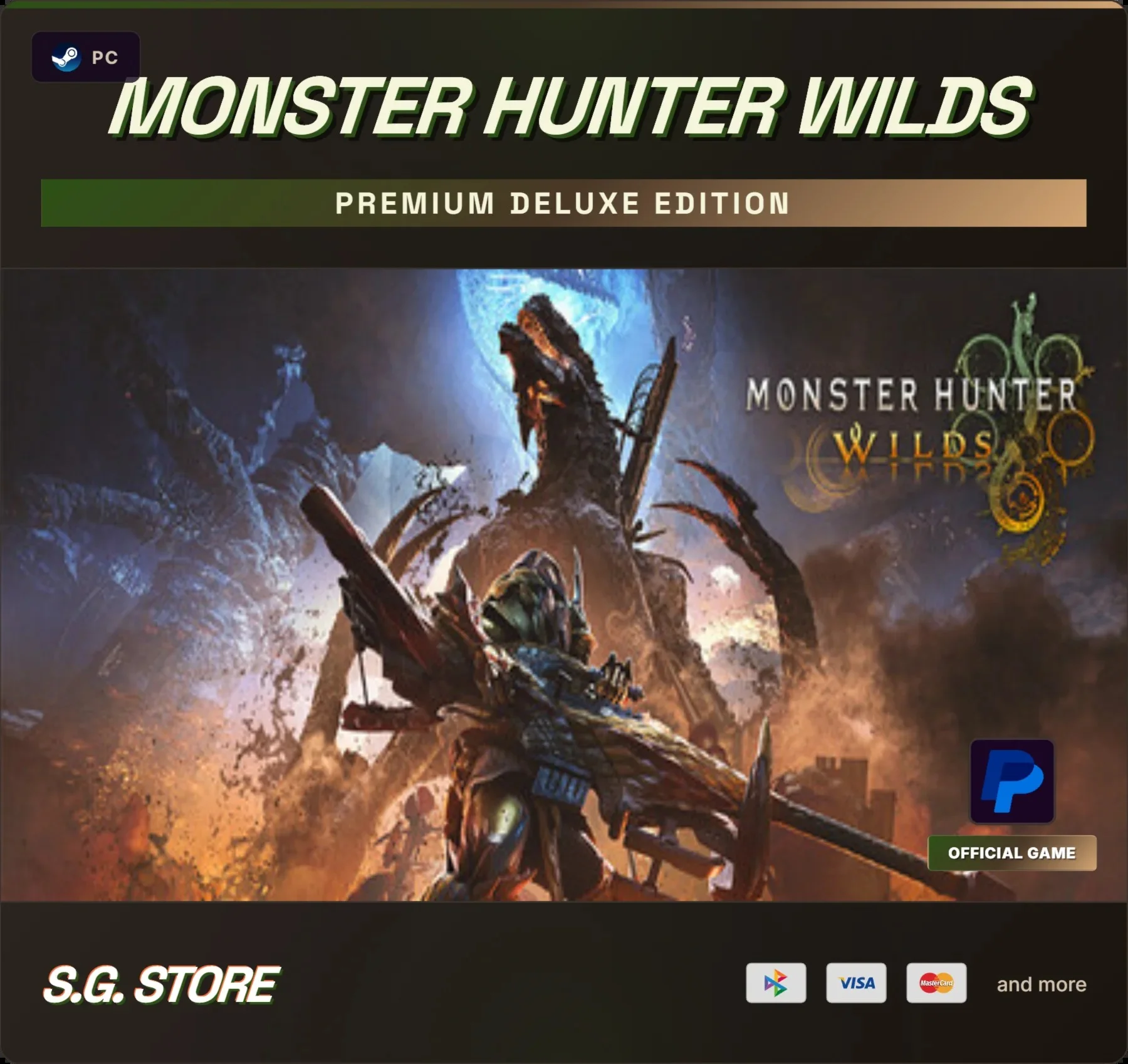 ???? Monster Hunter Wilds Premium Deluxe E Steam Offline
