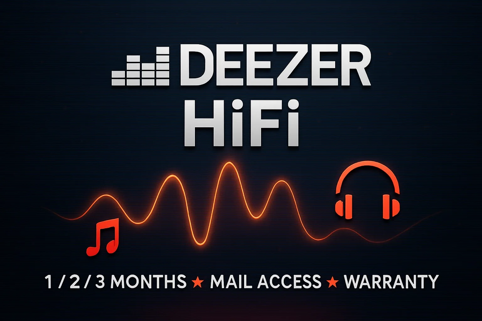 🎵🎧DEEZER HI-FI1/3MONTHS ★MAIL ACCESS ★WARRANTY💥💯