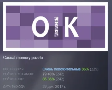 Oik Memory АВТОДОСТАВКА STEAM РОССИЯ