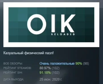 Oik Reloaded АВТОДОСТАВКА STEAM РОССИЯ