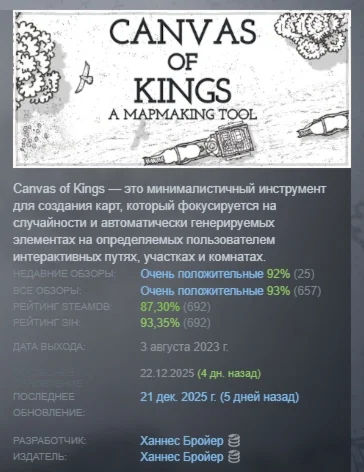 Canvas of Kings АВТОДОСТАВКА STEAM РОССИЯ