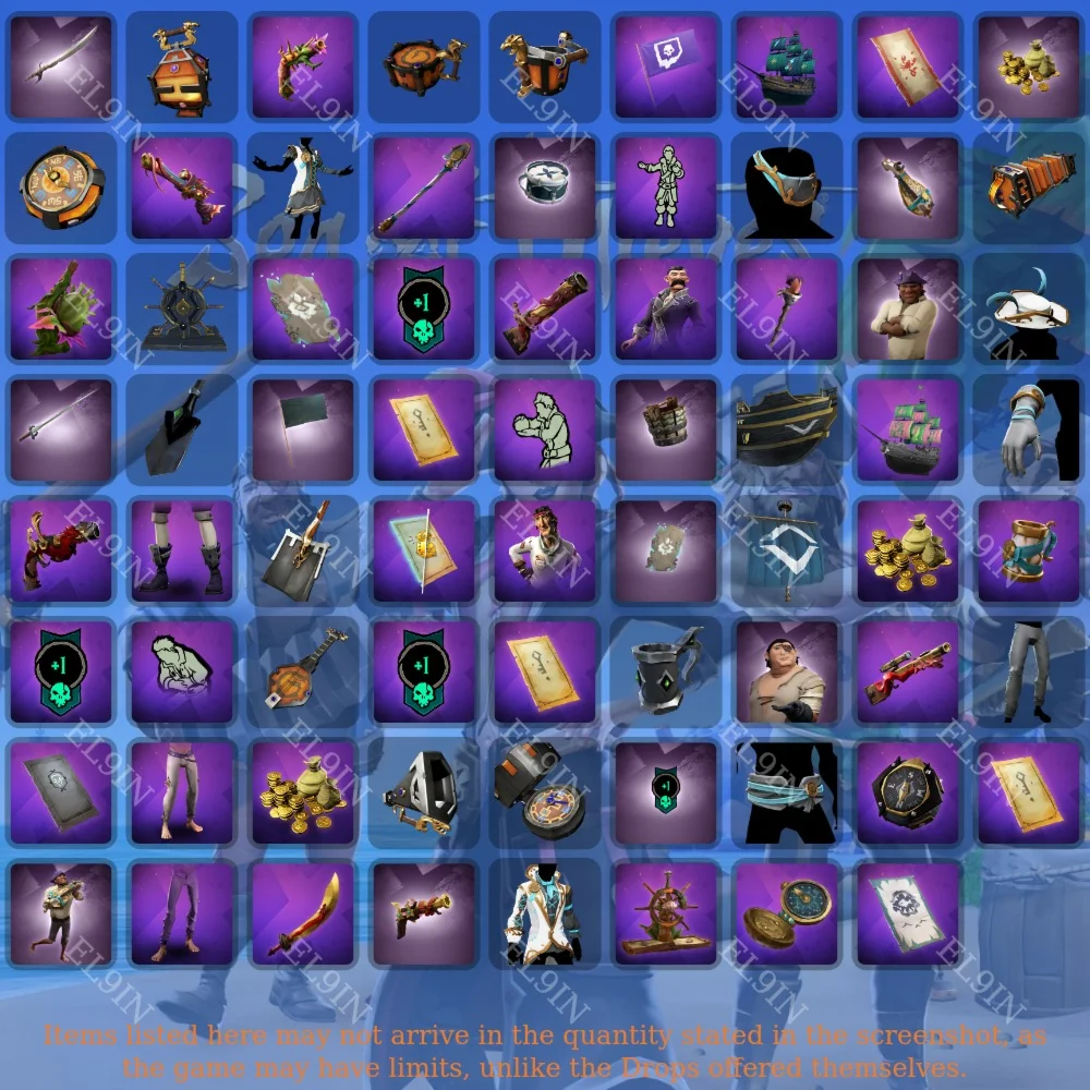 🎯Sea of Thieves🏆Твич Дропс🎈71 предметов + 🎁