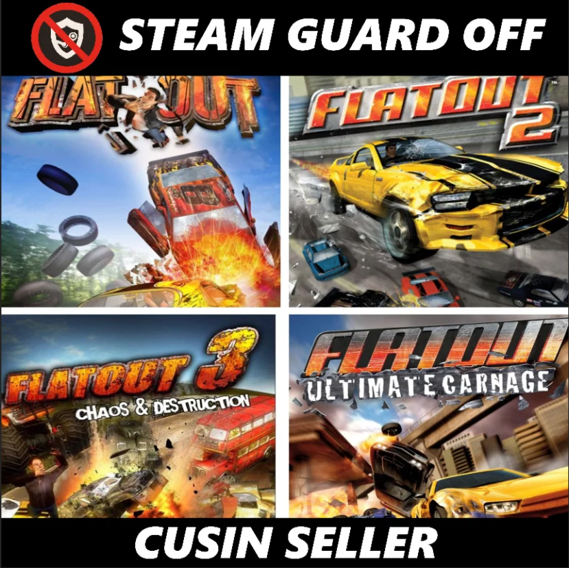  Общий аккаунт  FlatOut 4 части