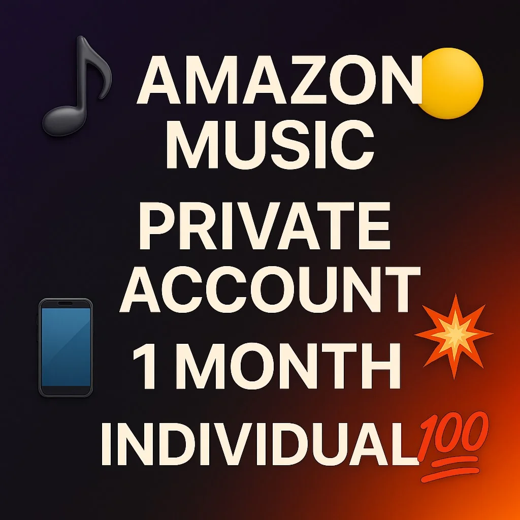 ЛИЧНЫЙ АККАУНТ НА ​​AMAZON MUSIC1МЕСЯЦ ИНДИВИДУАЛ