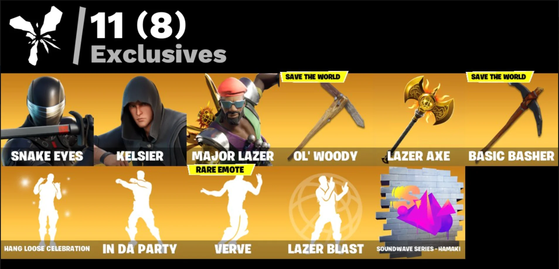 FN (ALL PLATFORMS) 158 skins (36 paid) | 550 VB