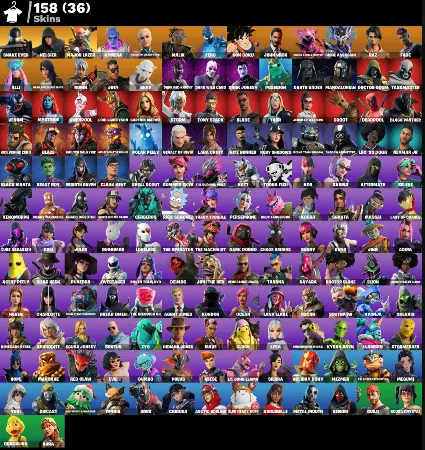 FN (ALL PLATFORMS) 💎 158 skins (36 paid) | 550 VB 🎁
