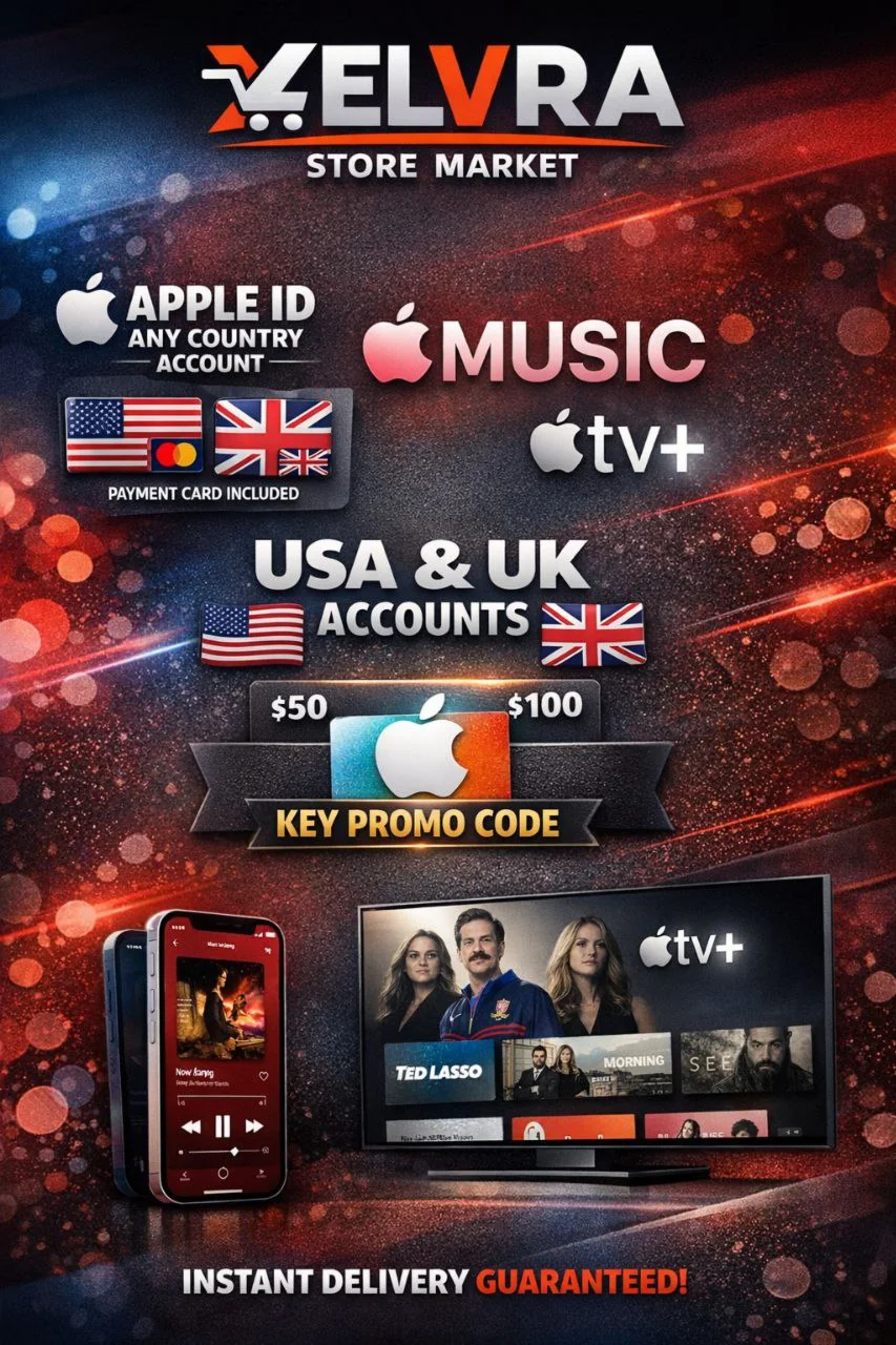 Apple ID Any Country – Add‑Ons Payment, Music, TV