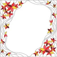 Шаблон для витража Листья