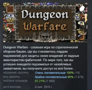 Dungeon Warfare АВТОДОСТАВКА STEAM GIFT РОССИЯ