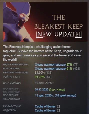 The Bleakest Keep АВТОДОСТАВКА STEAM РОССИЯ