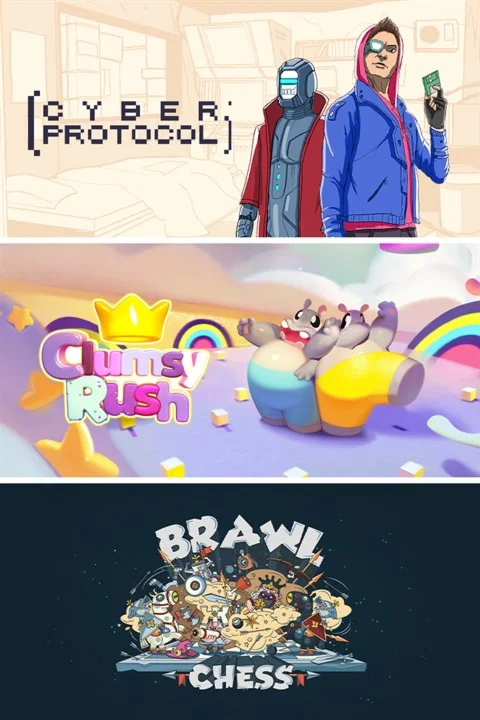  Cyber Protocol + Clumsy Rush + Brawl Chess Xbox
