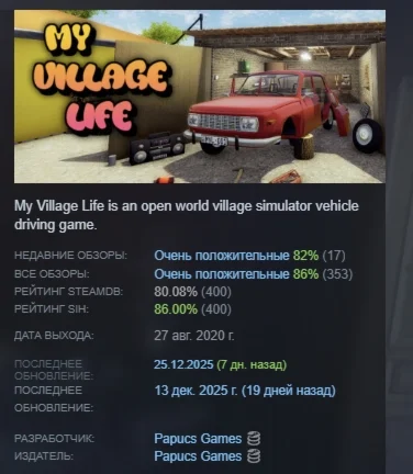 My Village Life АВТОДОСТАВКА STEAM РОССИЯ