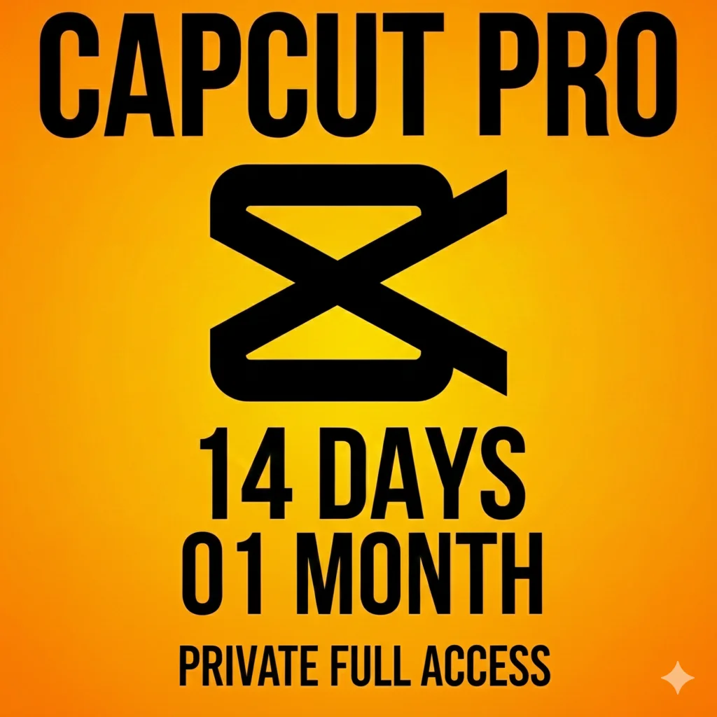 Capcut Pro Private Account 14 days 1/3/6/12 Month