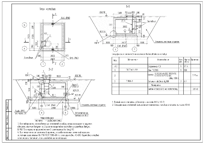 Monolithic the water well (DWG)