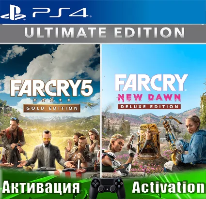 🎮 Far Cry 5 + New Dawn Ultimate (PS4/RU) Активация ✅