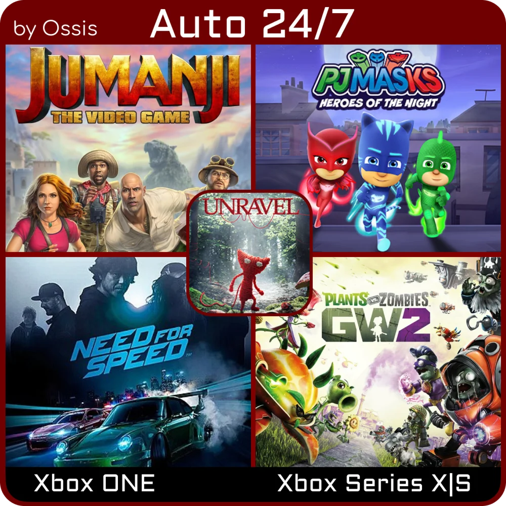 XBOX 24/7 Jumanji The Video Game PJ Masks Heroes of the