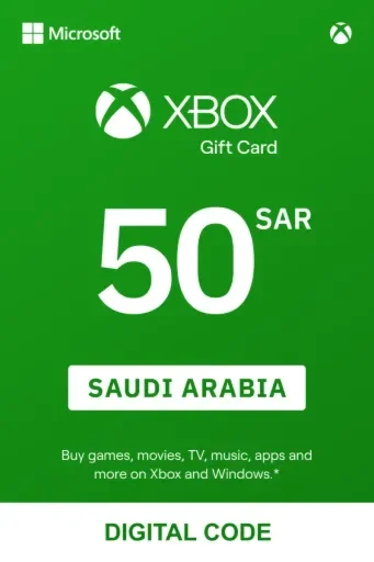 XBOX GIFT CARD 50 SAR SAUDI ARABIA INSTANT KEY SENDING