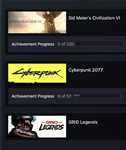 STEAM | Cyberpunk 2077 | Rust | GRID Legends | 7 ИГР