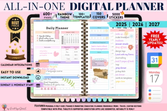 All-in-One Digital Planner 2026 | PDF Digital Planner |