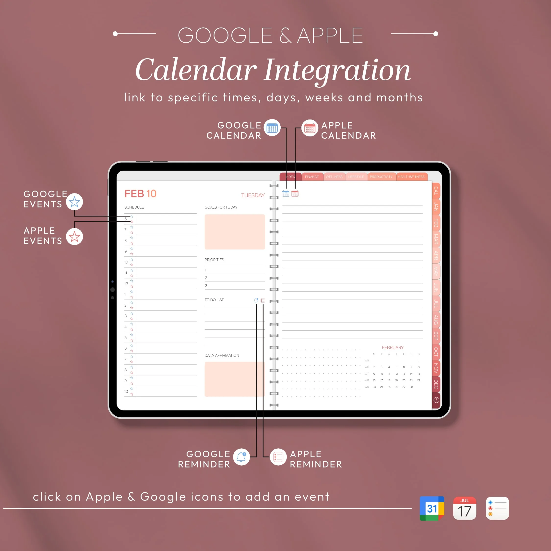 Digital Planner 2026 | Daily, Weekly, Monthly &amp; Yearly