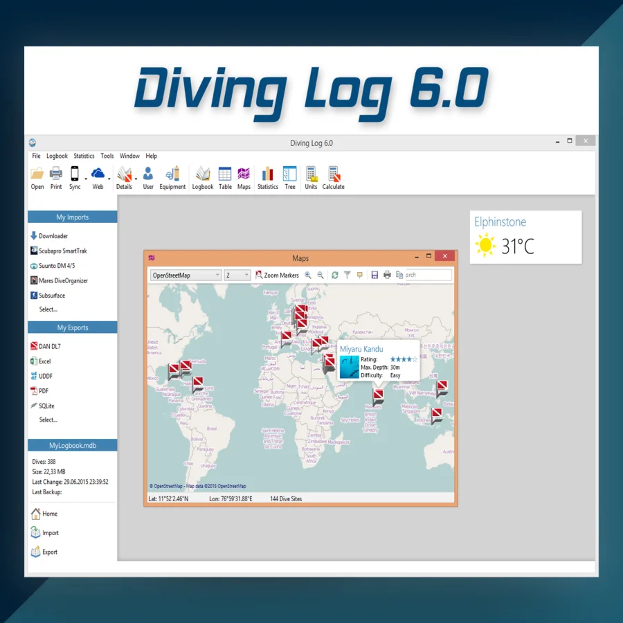 Diving Log 6.0 (пожизненная гарантия / 1 шт.)