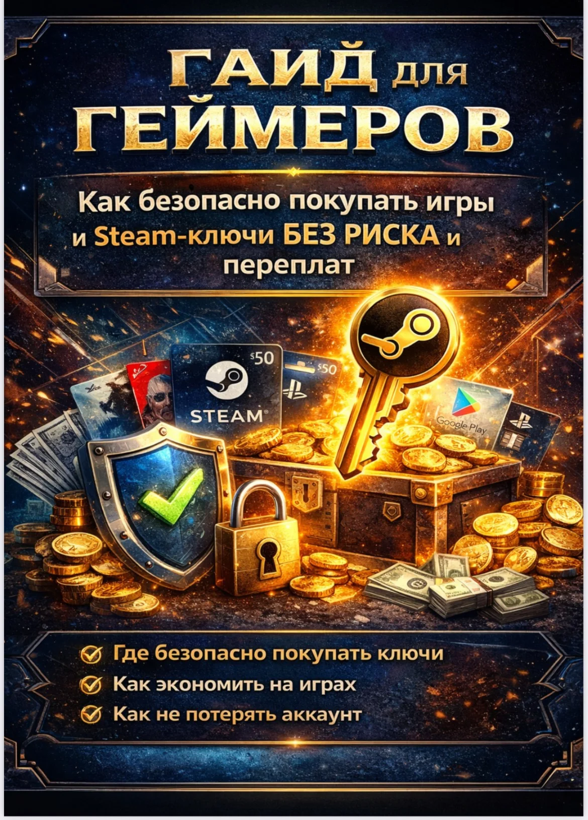 ГАЙД ДЛЯ ГЕЙМЕРОВ : как безопасно покупать игры и Steam