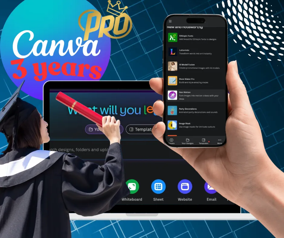 Canva pro student 3 years full access